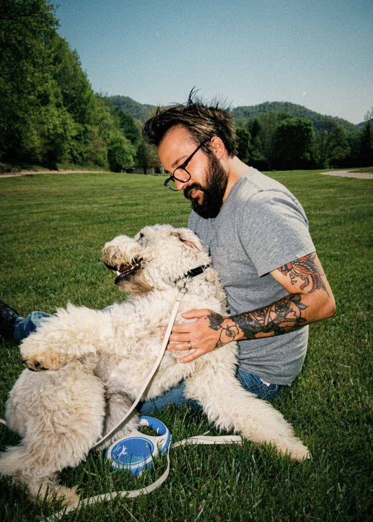 Professional dog training in a real-world outdoor environment